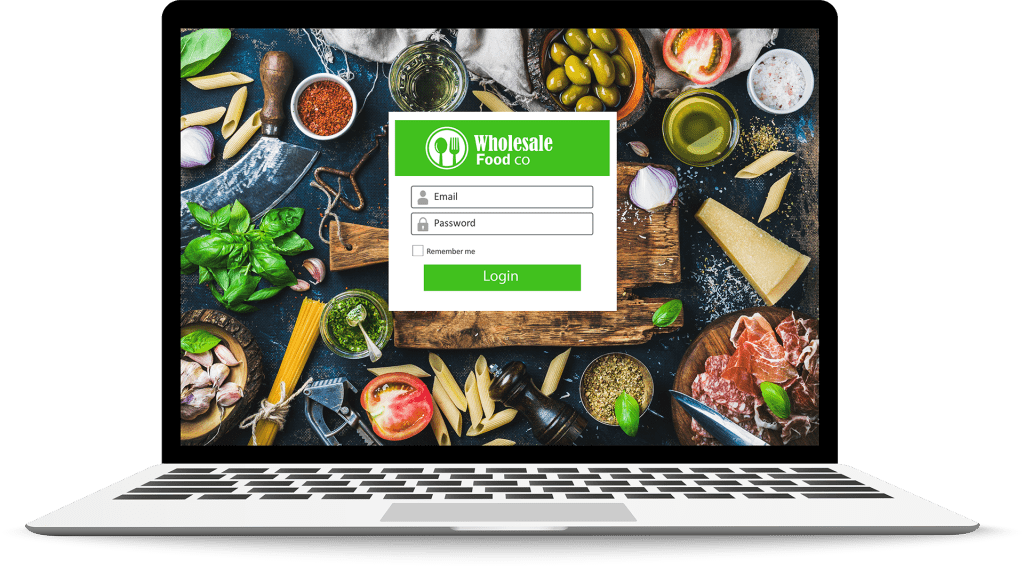 Monpellier wholesale food website login screen Montpellier